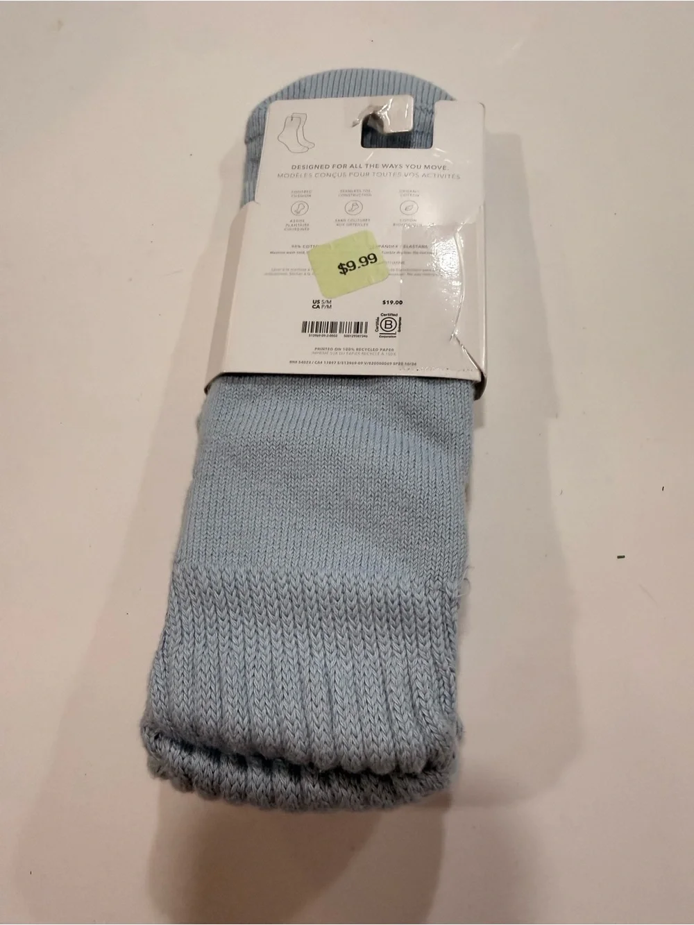 Athleta Cloud Scrunch Sock - Pale Blue